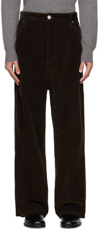 AMI Paris Pantalon ample brun