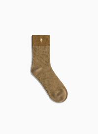 Vanessa Wu - Chaussettes montantes zébrées et pailletées en coton mélangé - Taille 36/41 - Vert