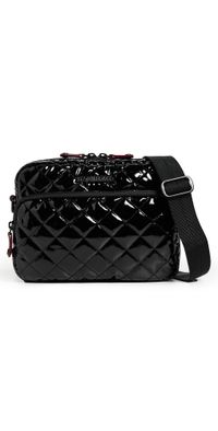 MZ Wallace Small Metro Camera Bag Black Lacquer One Size