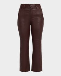 Kick-Flare Leather Pants