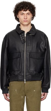 Deadwood Black Wingman Leather Jacket