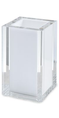 Tizo Design Lucite Toothbrush Holder with White Insert White One Size