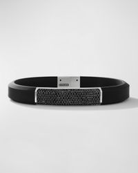 10mm Men's Streamline ID Rubber Bracelet