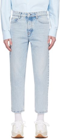 AMI Paris Blue Tapered-Fit Jeans