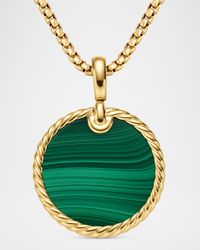 DY Elements Disc Pendant in 18K Gold, 24mm