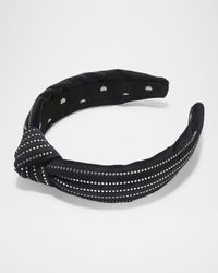 Crystal Pinstriped Slim Knotted Headband
