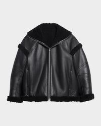 Apex Leather Teddy Jacket
