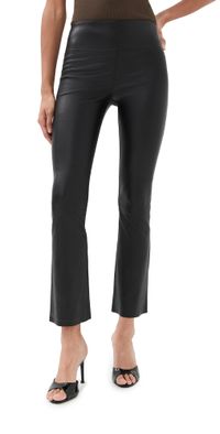 SPRWMN High Waist Leather Ankle Flare Leggings Black M