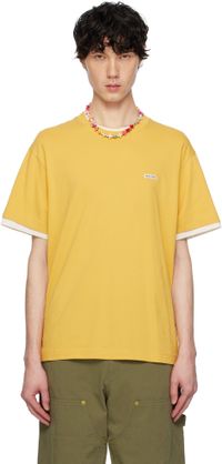 AFTER PRAY T-shirt étagé jaune en jersey