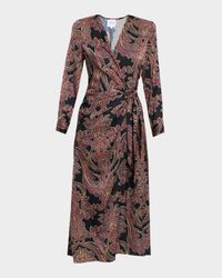 Studded Flora Eliza Wrap Midi Dress