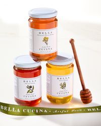 Honey Trio Gift Box with Olive Wood Dipper