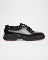 Men's Easy Leather Rubber-Sole Derby Shoes