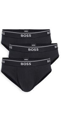 BOSS Classic Cotton Briefs 3 Pack Black L