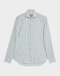 Men's Cotton Ombre Check Sport Shirt