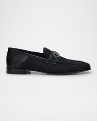 Men's Biarritz Leather and Jacquard Bit Loafers