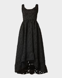 Neela High-Low Floral Jacquard Gown