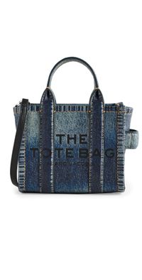 Marc Jacobs The Denim Printed Leather Crossbody Tote Bag Denim One Size