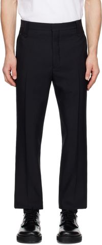 RRL Pantalon de smoking de style western ajusté noir en laine
