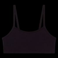 Petit Bateau - Brassière unie en coton mélangé - Taille XS - Noir