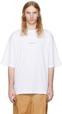 Marni White Printed-Logo T-shirt