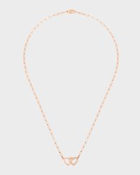 Rose Gold R9 Double Coeurs Heart Chain Necklace
