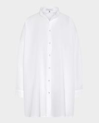 Slim A-Line Two Collar Shirt With Step Insert (Long Length)