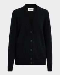 Cashmere Deep V-Neck Cardigan