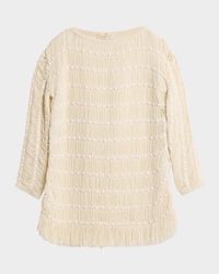 Notte Crystal Fringed Knit Mini Dress