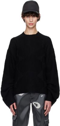 HELIOT EMIL Black Spiral Sweater