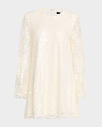 Gramercy Sequined Lace Mini Dress