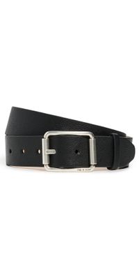 rag & bone Evan Leather Belt Black 32