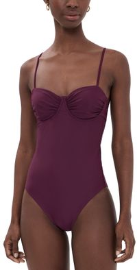 Tanya Taylor Monroe One Piece Deep Plum XS