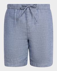 Men's Felipe Linen and Cotton Drawstring Shorts