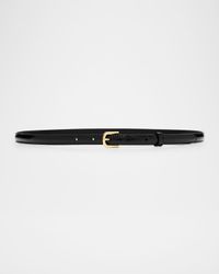 Patent Leather Skinny Belt