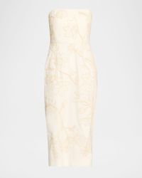 Netia Strapless Embroidered Dress