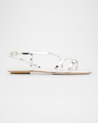 Georgie Metallic Strappy Flat Sandals