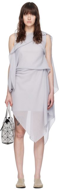 ISSEY MIYAKE Gray Over The Body Minidress