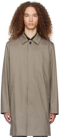 Sunspel Manteau taupe à boutons