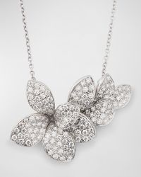 Giardini Segreti 18k White Gold Short Diamond Pendant Necklace