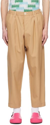 Marni Tan Cropped Trousers