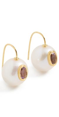 Lizzie Fortunato Pearl Pablo Earrings Pink Amethyst One Size