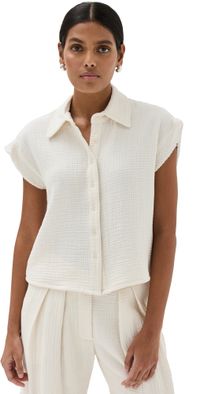 Sablyn Caleb Gauze Top Gardenia S