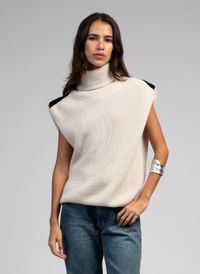 An'ge - Pull col roulé - Taille M/L - Beige
