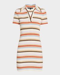 Bailey Stripe Short-Sleeve Polo Dress