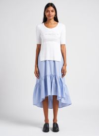 Twinset - Robe midi en coton mélangé - Taille L - Blanc