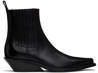 Ann Demeulemeester Black Harper Pointy Medium Heel Chelsea Boots