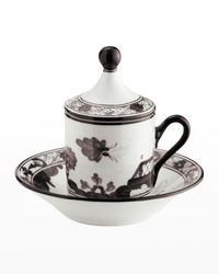 Oriente Italiano Empire-Style Coffee Cups & Saucers, Set of 2