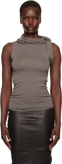 Rick Owens Gray Hollywood Banded Tank Top