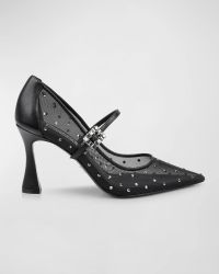 Antonia Crystal Mesh Mary Jane Pumps