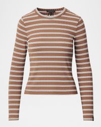 Luca Stripe Ribbed Long-Sleeve Tee